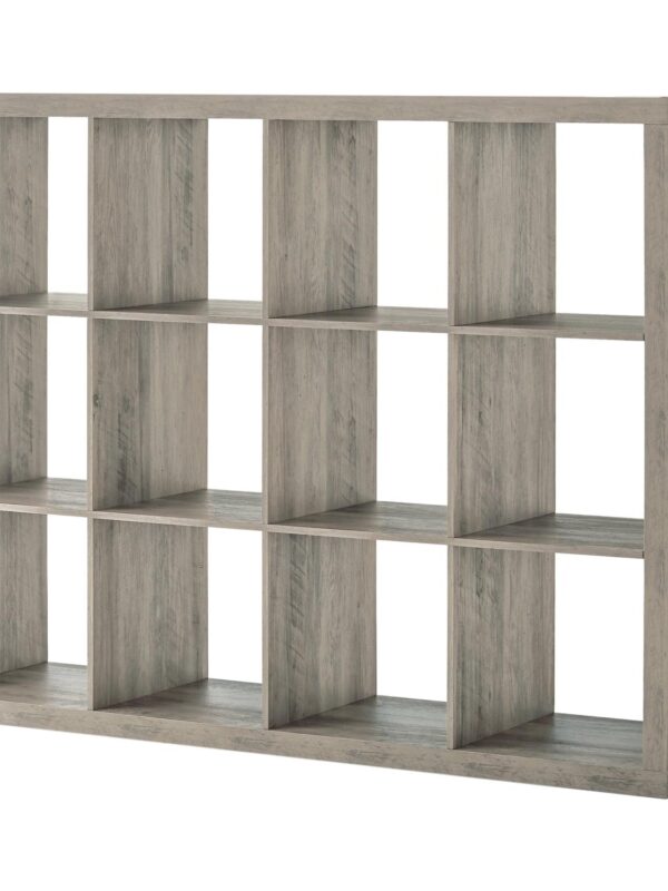 Better Homes and Gardens 12-Cube Storage Organizer, Rustic Gray