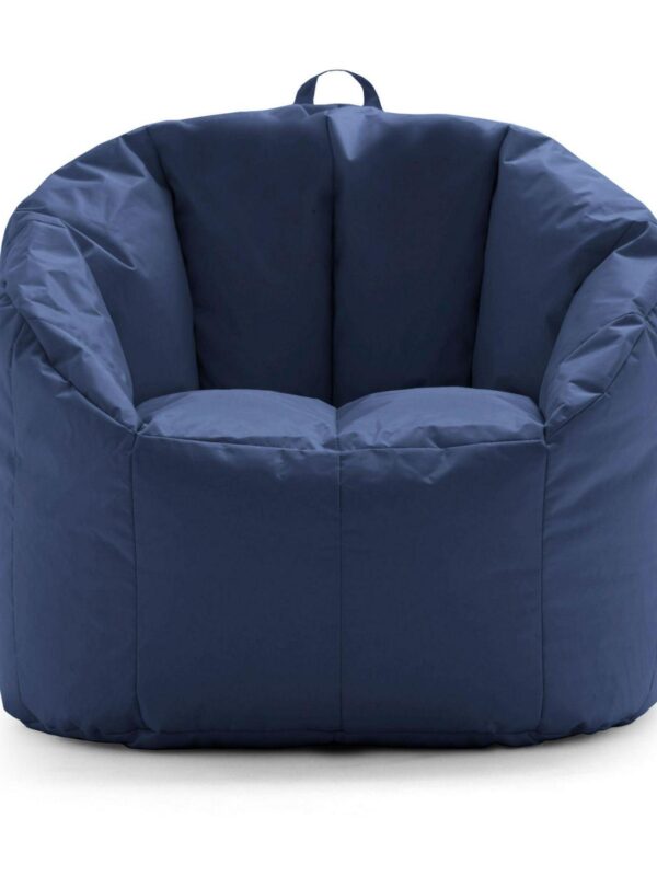 Big Joe Milano Bean Bag Chair, Navy Smartmax, Durable Polyester Nylon Blend, 2.5 feet