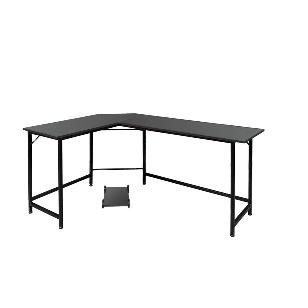 Ktaxon L-Shaped Computer Desk Corner PC Latop Table Study Office Workstation Black - Image 11