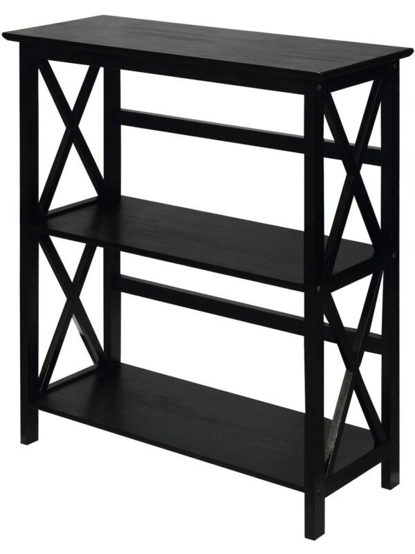 Montego 3-Shelf Bookcase-Black