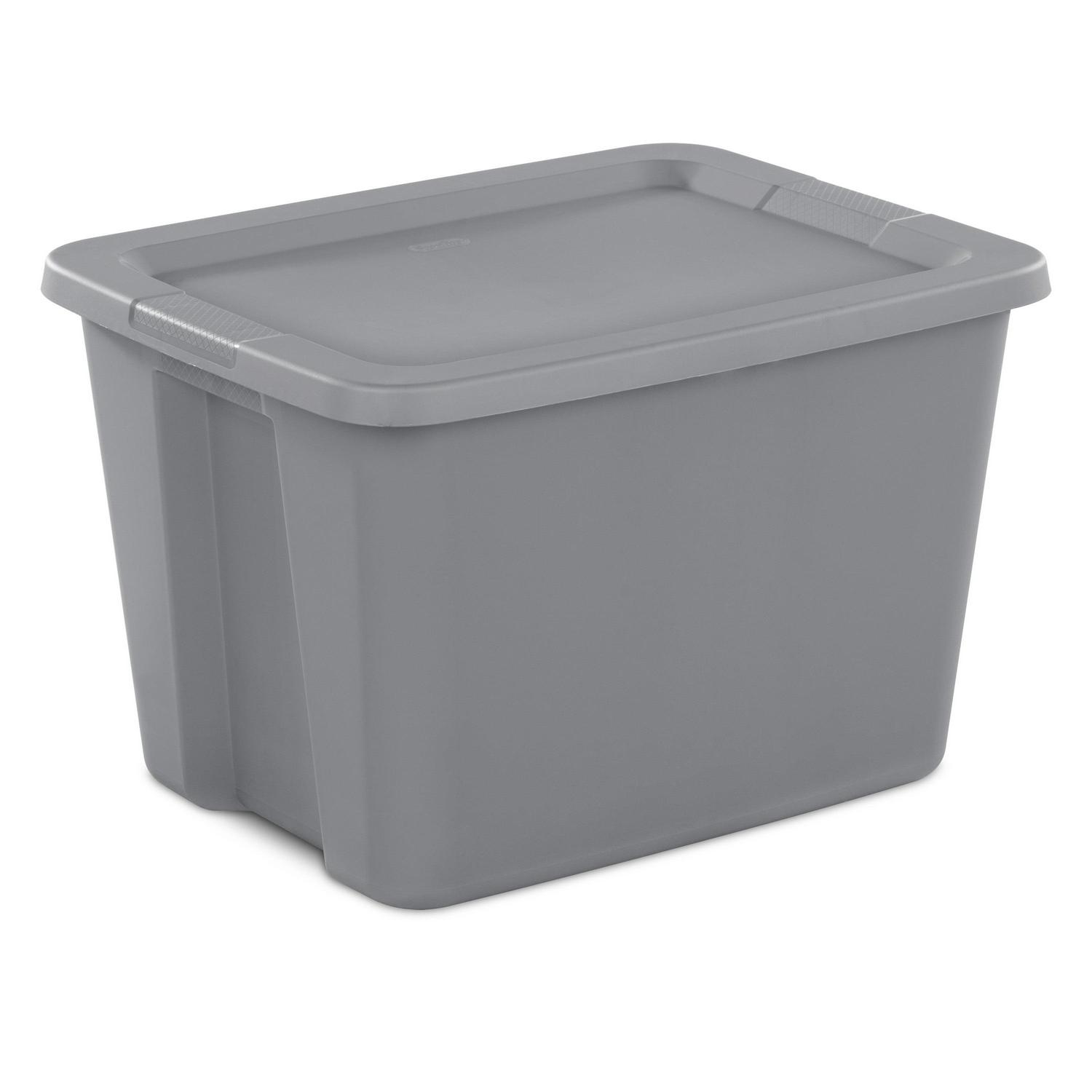 Sterilite 18 Gallon Tote Box Plastic, Gray, Set of 8 - Image 7