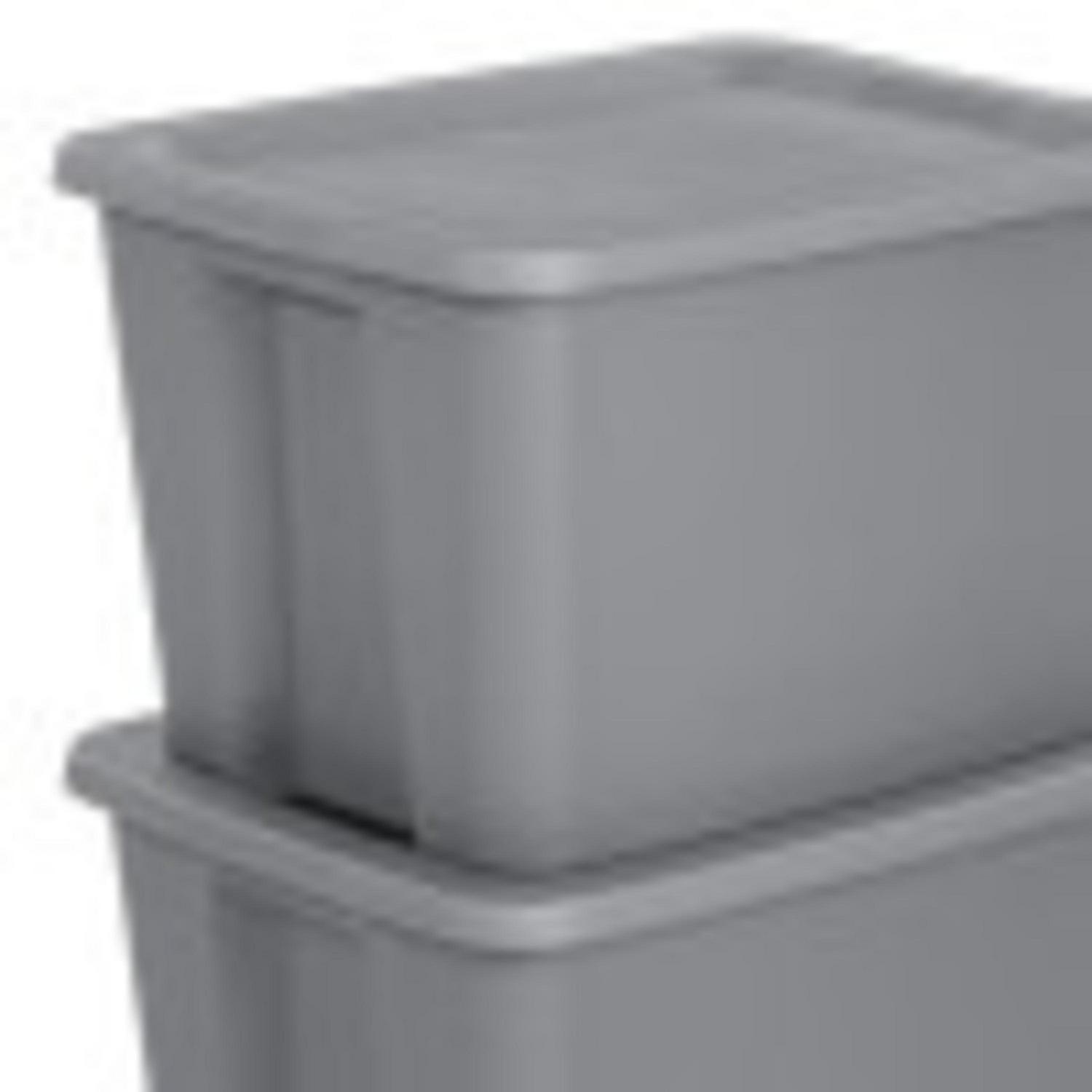 Sterilite 18 Gallon Tote Box Plastic, Gray, Set of 8 - Image 2