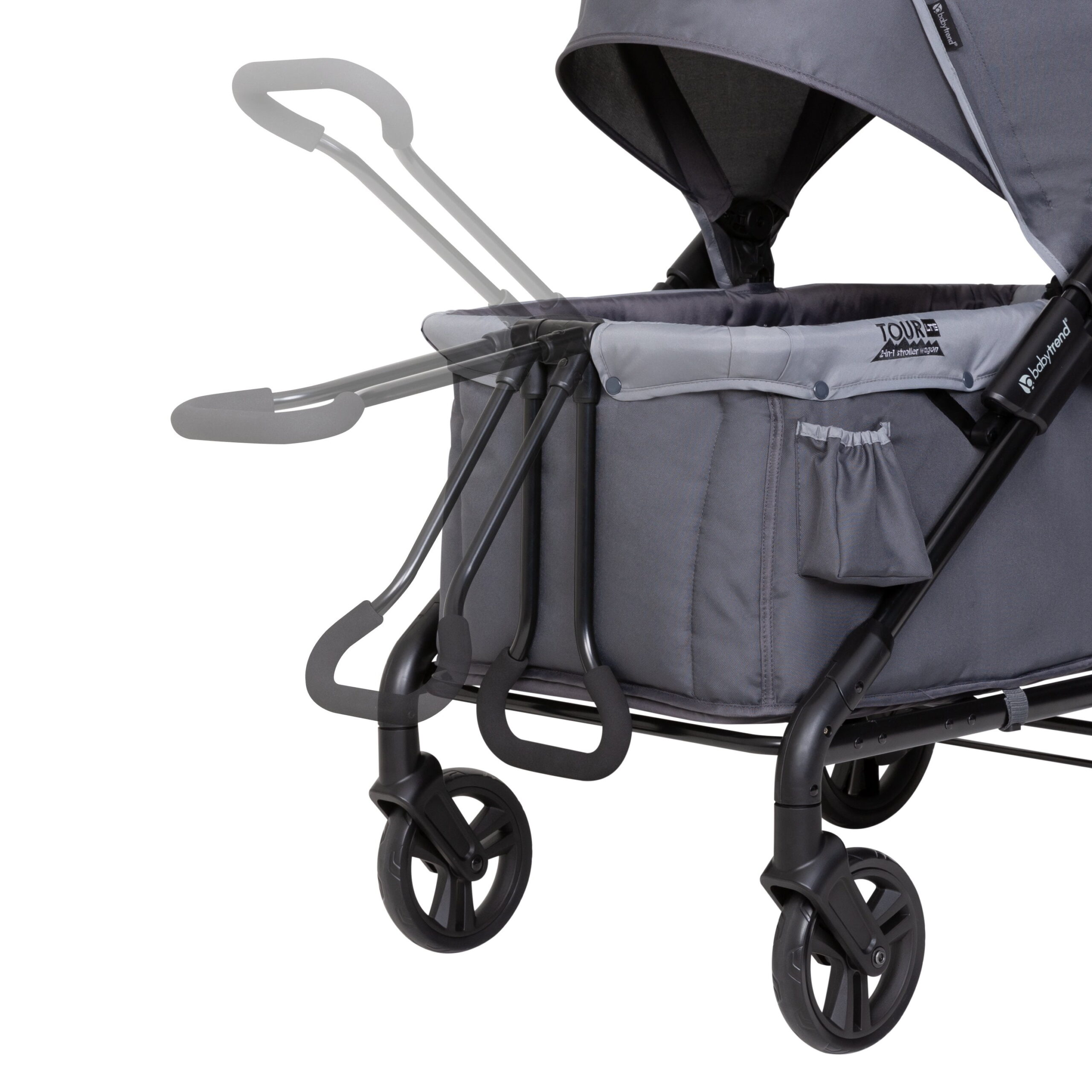 Baby Trend Tour LTE 2-in-1 Stroller Wagon - Desert Grey - Image 4