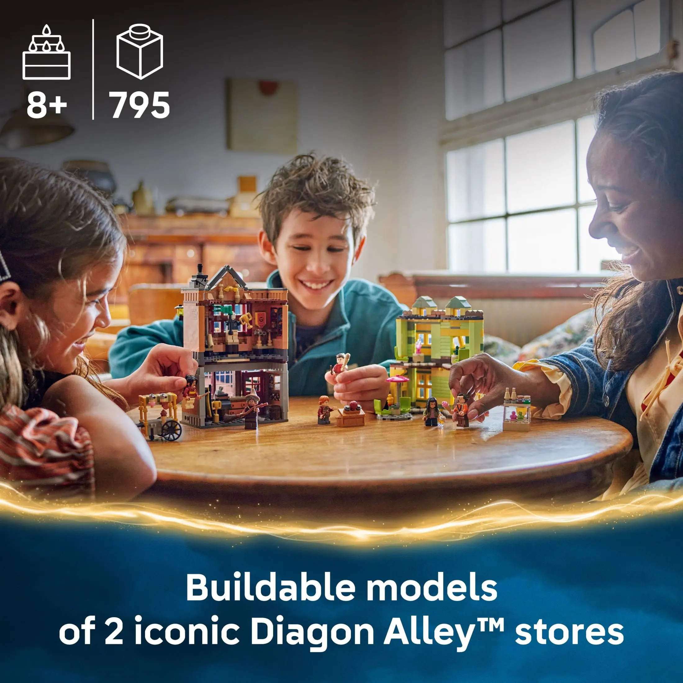LEGO Harry Potter Quality Quidditch Supplies & Ice Cream Parlour - Kids Toy - Diagon Alley Building Set for Boys and Girls 8+ - Harry Potter Collectible - Gift Idea for Birthdays - 76452 - Image 3