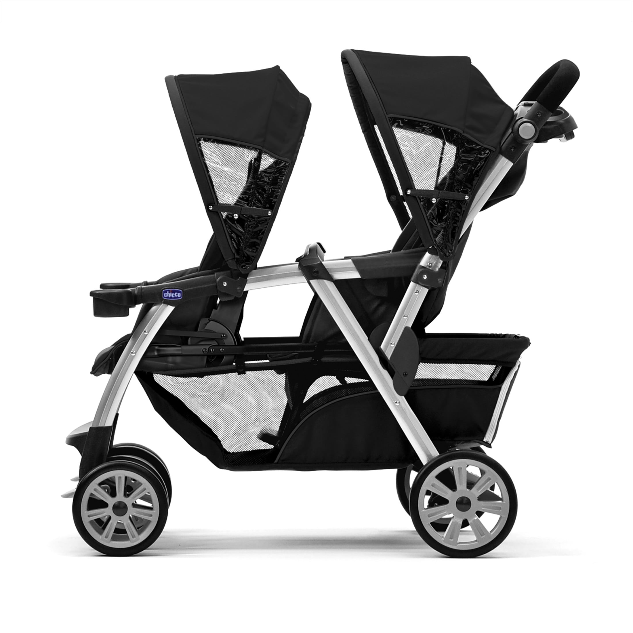 Chicco Cortina Together Double Stroller for Infants and Toddlers - Minerale (Black/Silver), New - Image 6