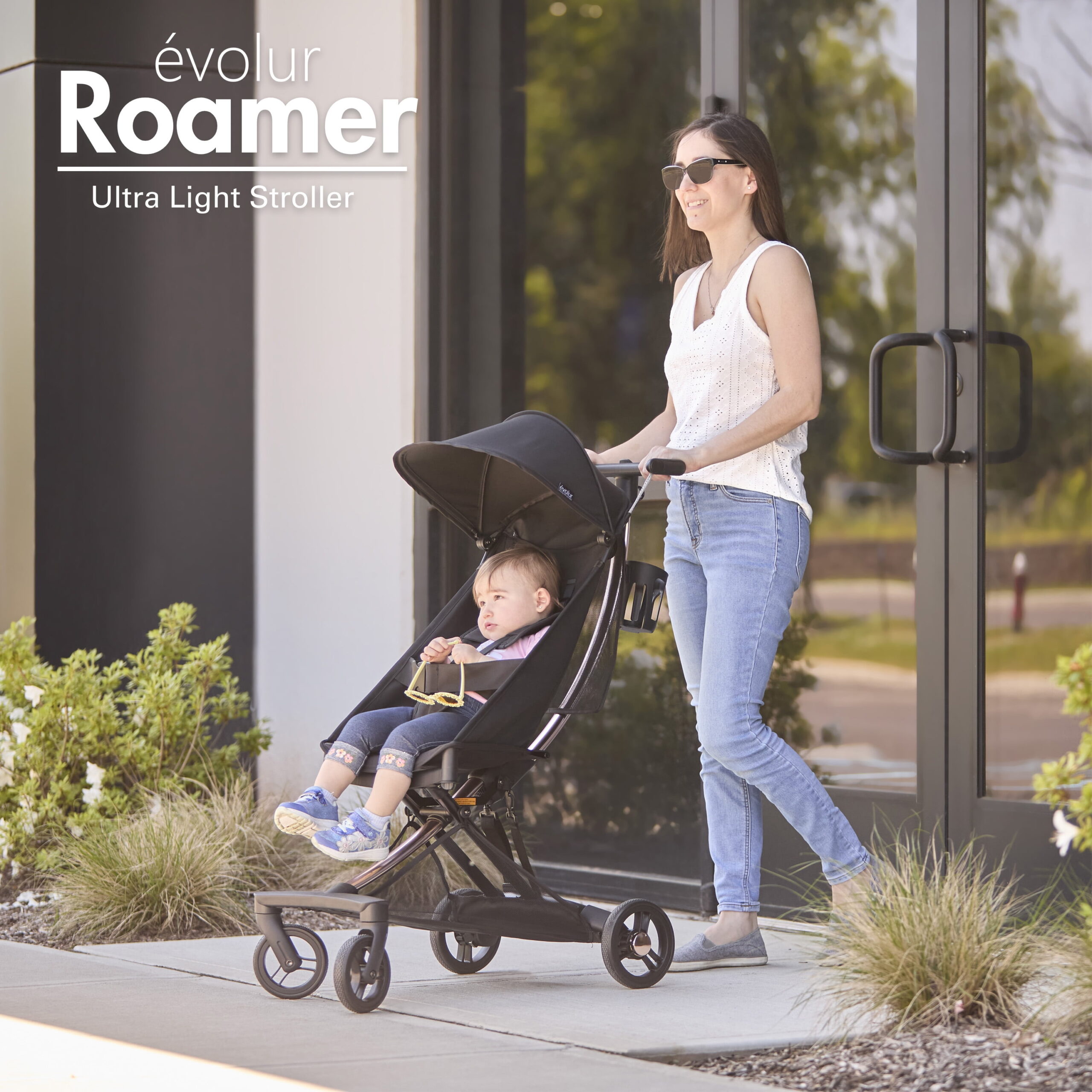 Evolur Roamer Ultra Light Stroller, Gold Black - Image 2