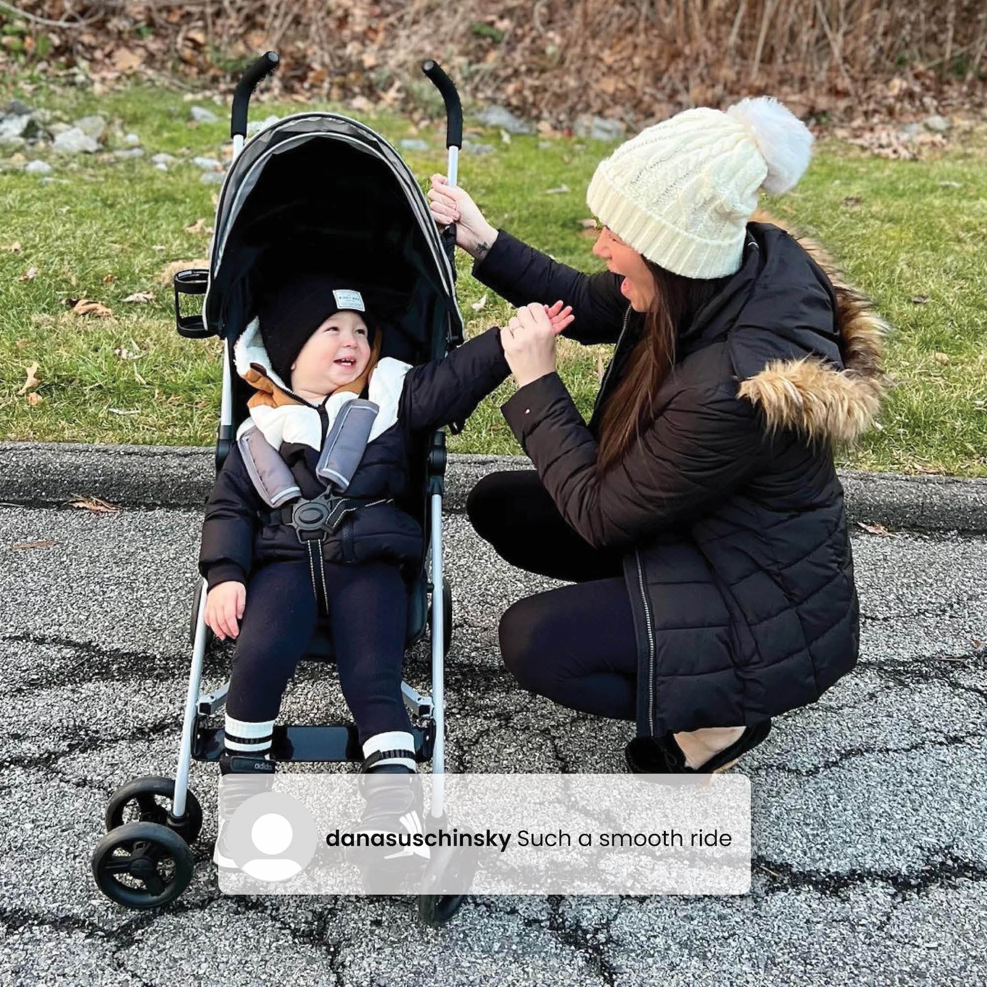 Jeep TurboGlyde Plus Stroller by Delta Children - Lightweight Travel Stroller Only Weighs 13.7 Pounds, Black - Image 6