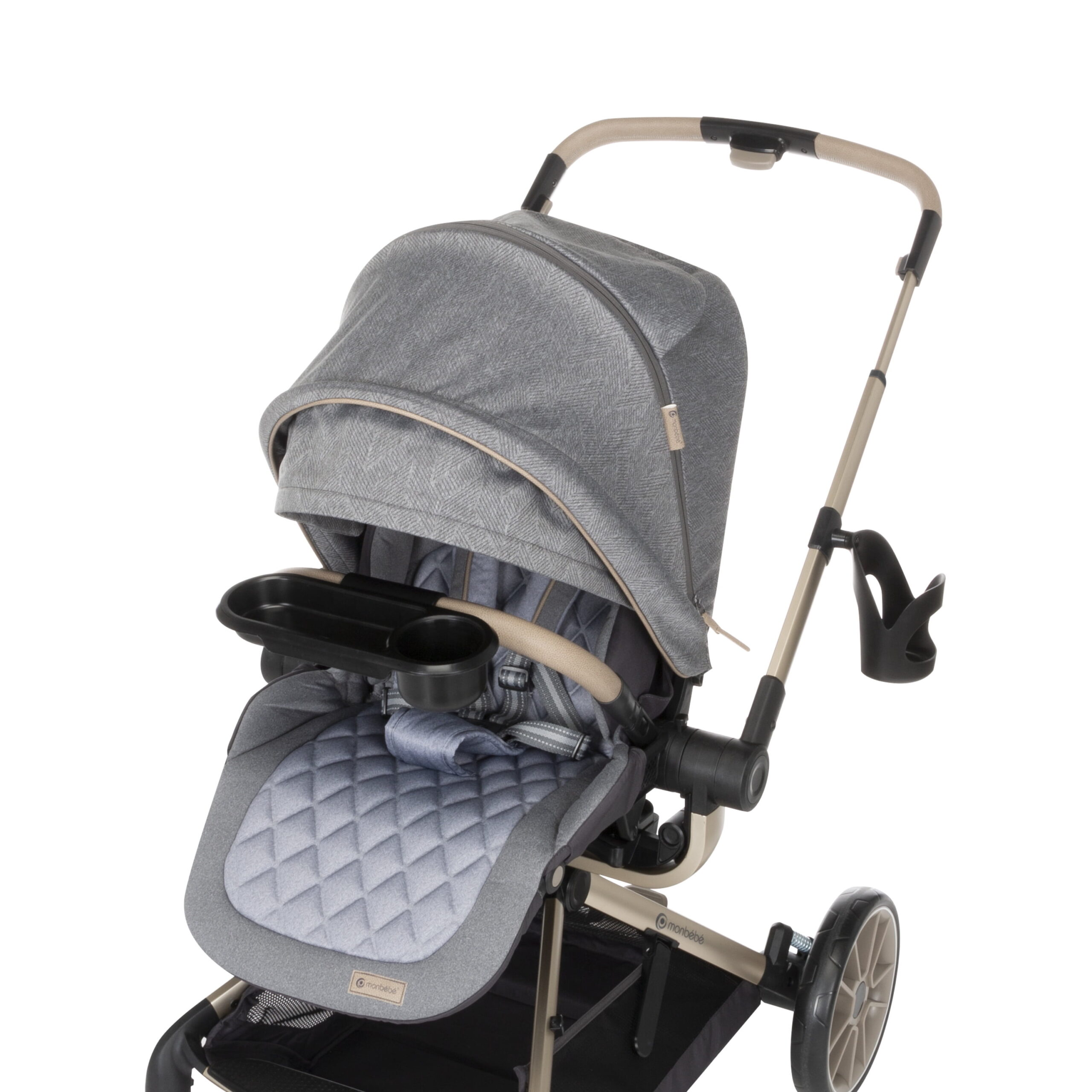 Monbebe 360 Rotating Modular Travel System Stroller with Rear-Facing Infant Car Seat, Castlepoint, Infant & Toddler, Unisex - Image 6