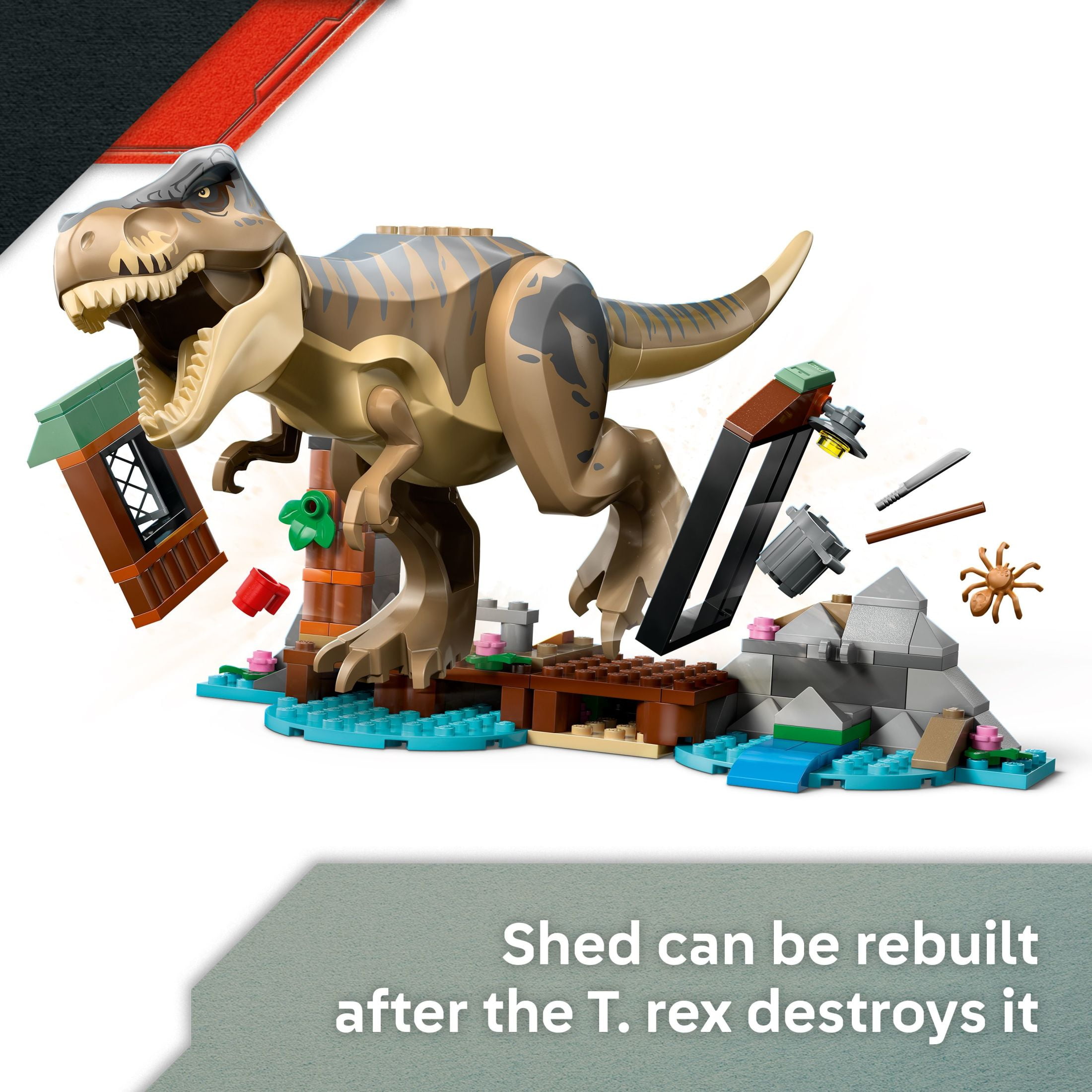LEGO Jurassic World T. rex River Escape - Dinosaur Toy For Kids, Boys, and Girls, Ages 5-7 - Jurassic World Toy Boat and LEGO Minifigures - Creative Dinosaur Gift for Movie Fans - 76975 - Image 6