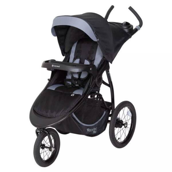 Baby Trend Expedition Race Tec Plus Jogging Stroller with Adjustable Handles, Ultra Black
