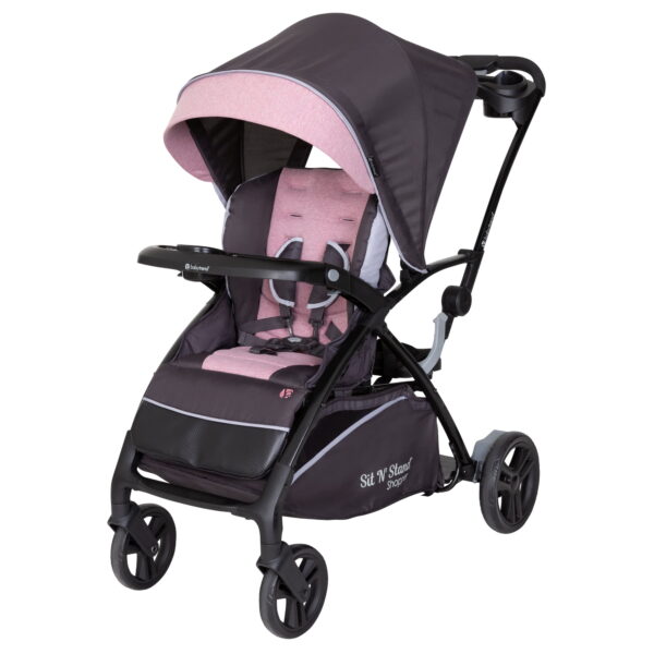 Baby Trend Sit N' Stand 5-in-1 Shopper Stroller, Cassis Pink