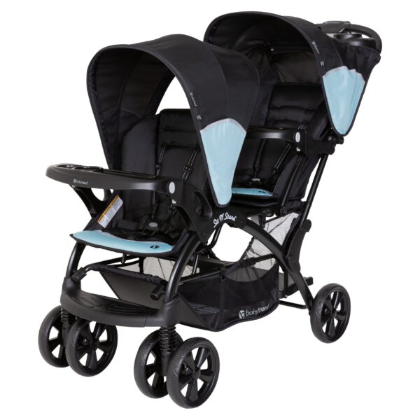 Baby Trend Sit N' Stand Double Stroller, Desert Blue