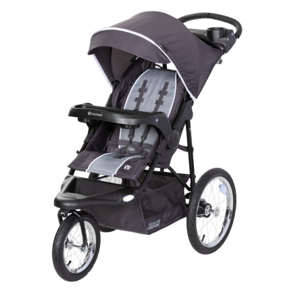 Baby Trend Xcel-R8 Plus Jogging Stroller with LED Lights, Liberty Grey