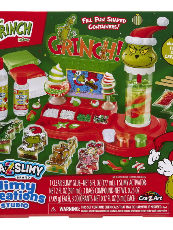How The Grinch Stole Christmas (Dr. Seuss) Slime Kit for Kids – DIY Slimy Creations Studio, Cra-Z-Slimy Activity Set