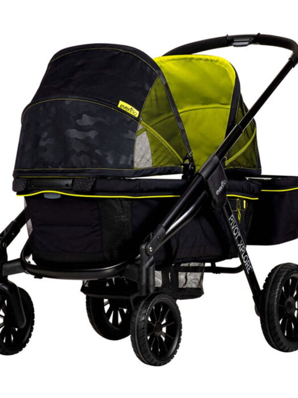 Evenflo Pivot Xplore All-Terrain Stroller Wagon (Wayfarer Black), Unisex, 6 Months - 5 Years