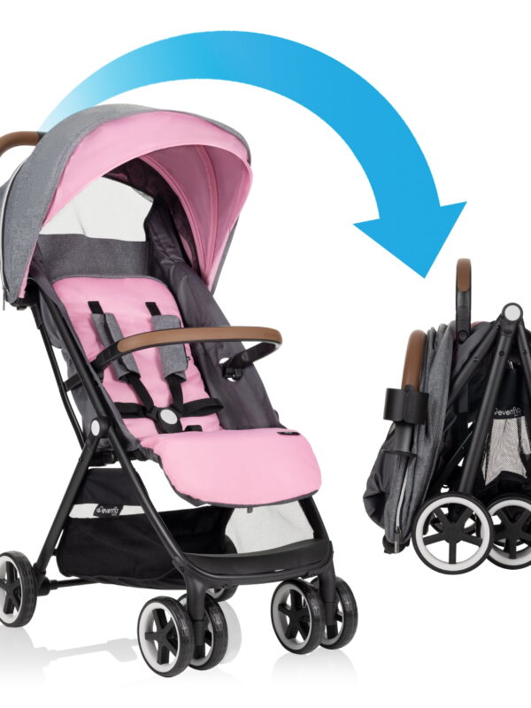 GOLD Otto Self-Folding Lightweight Travel Stroller (Opal Pink)