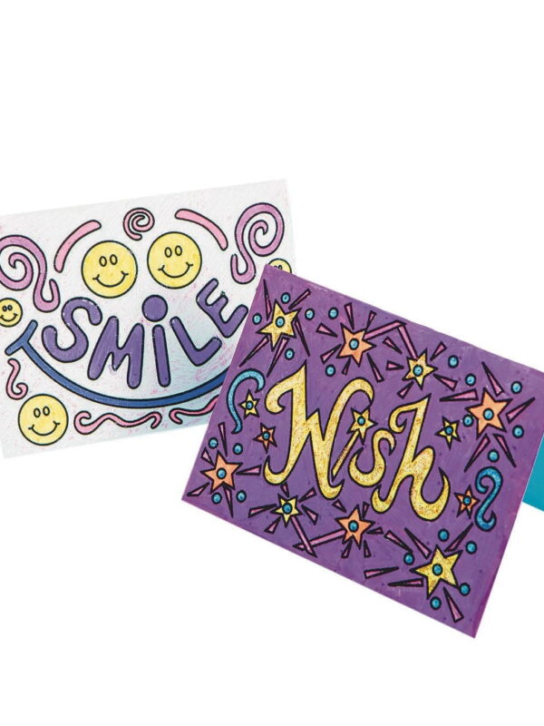 Good Vibes Velvet Art Cards Craft Kit (Pack of 48)