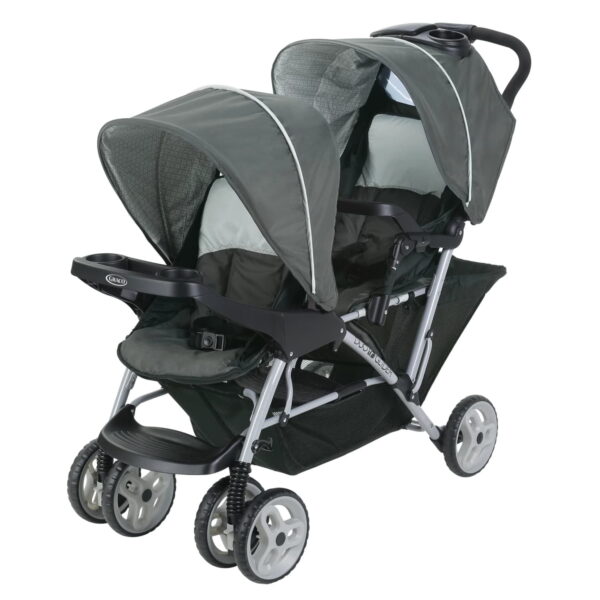 Graco DuoGlider Click Connect Double Stroller, Grey