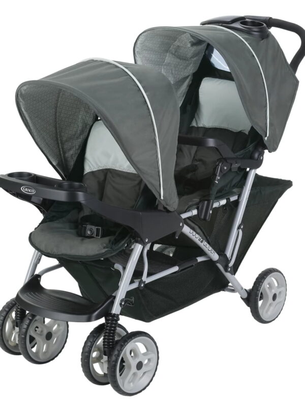 Graco DuoGlider Click Connect Double Stroller, Grey