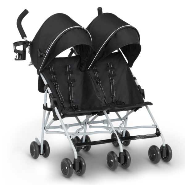 Jeep TurboGlyde Side by Side Double Stroller by Delta Children - Greenguard Gold Certified, Black