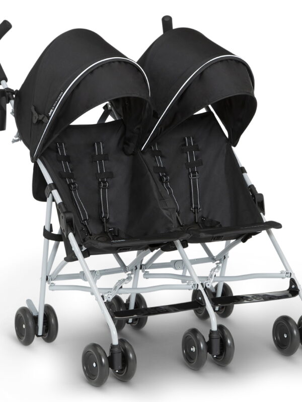 Jeep TurboGlyde Side by Side Double Stroller by Delta Children - Greenguard Gold Certified, Black