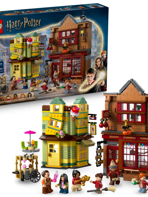 LEGO Harry Potter Quality Quidditch Supplies & Ice Cream Parlour - Kids Toy - Diagon Alley Building Set for Boys and Girls 8+ - Harry Potter Collectible - Gift Idea for Birthdays - 76452