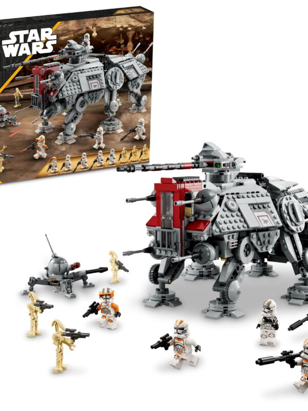 LEGO Star Wars AT-TE Walker 75337 Poseable Toy, Revenge of the Sith Set, Gift for Kids with 3 212th Clone Troopers, Dwarf Spider & Battle Droid Figures