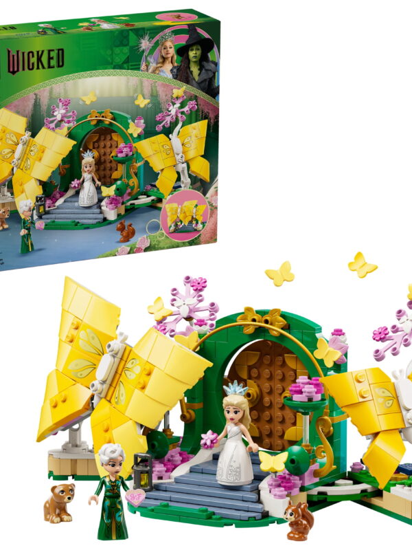 LEGO Wicked Glinda's Wedding Day Building Toy - Pretend Playset with 2 Minidolls, 2 Animal Toy Figures, & 2 Poseable Butterflies - Building Blocks for Kids, Ages 8+ - Gift for Girls & Boys - 75688