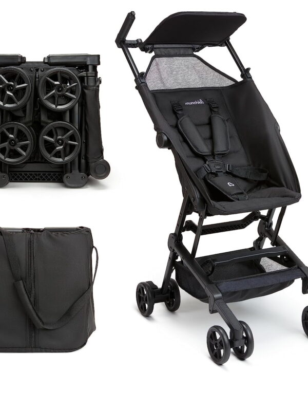Munchkin® Sparrow™ Ultra Compact Lightweight Travel Stroller for Babies & Toddlers, Black, Unisex