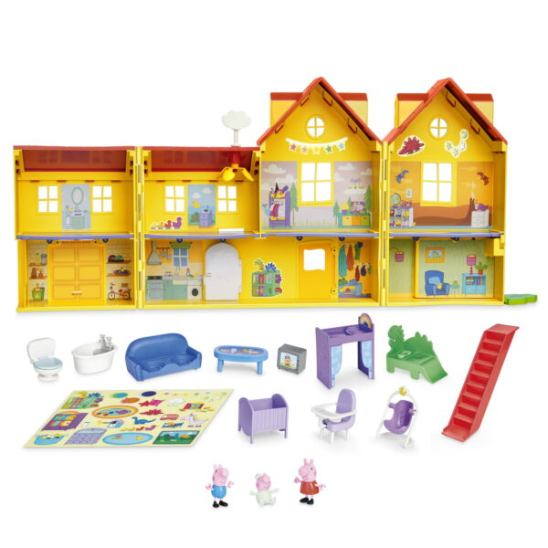 Peppa Pig Toys Peppa's Big Family House with Baby Evie, Playsets for Girls and Boys, Holiday Gifts for Kids, 3 and up