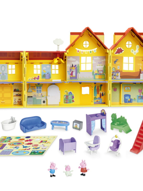 Peppa Pig Toys Peppa's Big Family House with Baby Evie, Playsets for Girls and Boys, Holiday Gifts for Kids, 3 and up