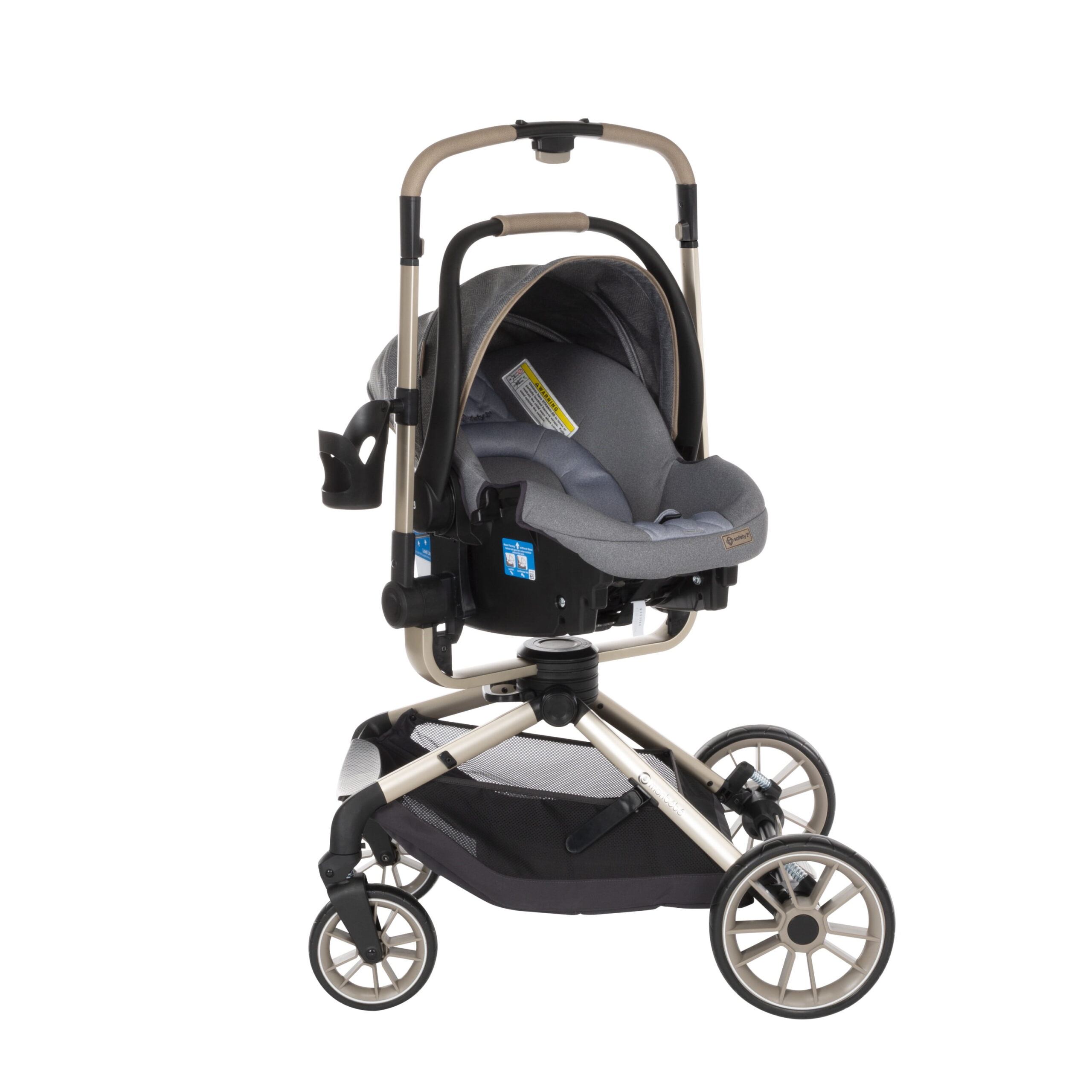 Monbebe 360 Rotating Modular Travel System Stroller with Rear-Facing Infant Car Seat, Castlepoint, Infant & Toddler, Unisex - Image 3