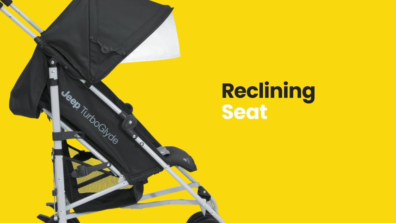 Jeep TurboGlyde Plus Stroller by Delta Children - Lightweight Travel Stroller Only Weighs 13.7 Pounds, Black - Image 2