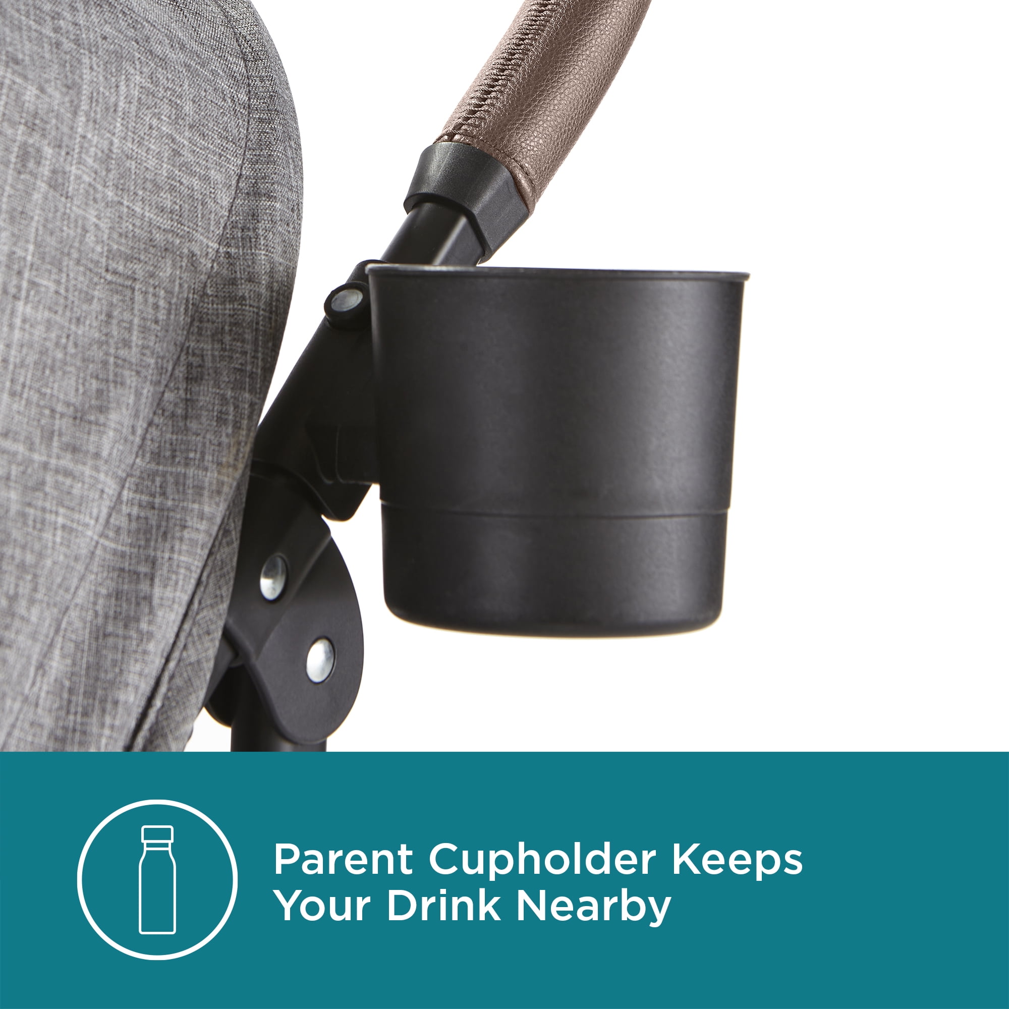 Contours MaxLite Deluxe Lightweight Grey Umbrella Stroller - Image 4