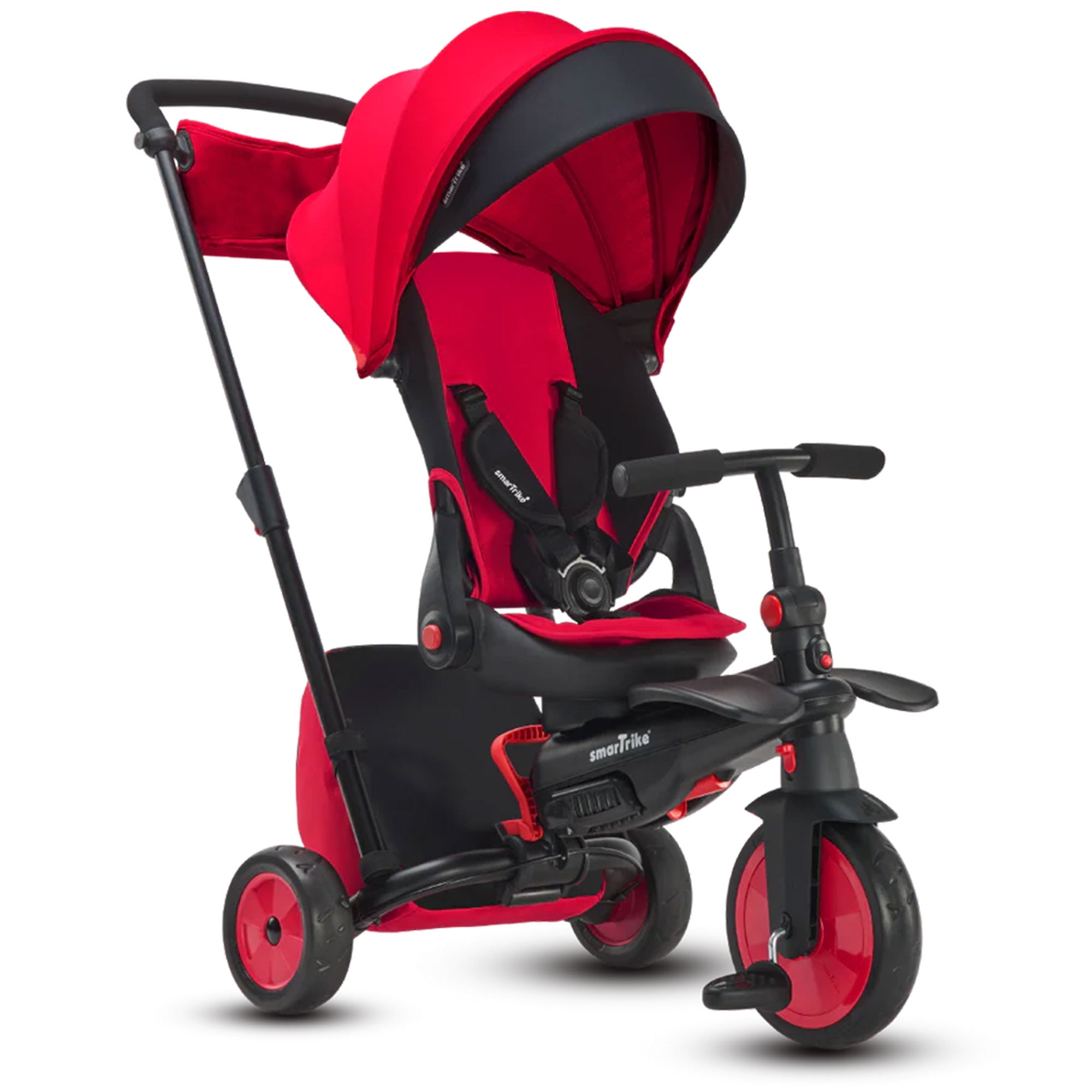 smarTrike STR7 6 in 1 Pushchair, Stroller, & Tricycle for 6-36 Months, Red