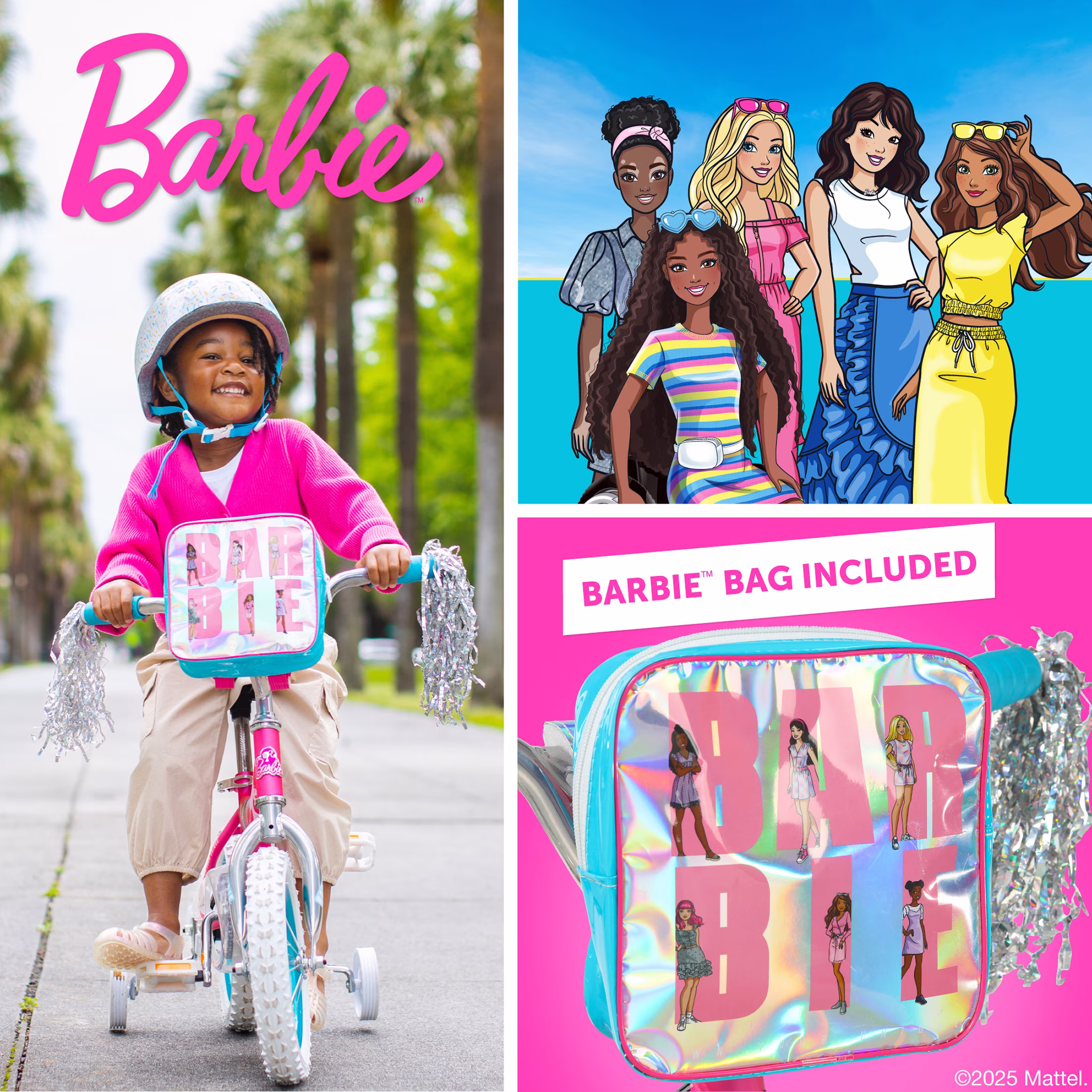 12" Dynacraft Barbie Girls BMX Bike, Kids Age 3-5 Years - Image 4