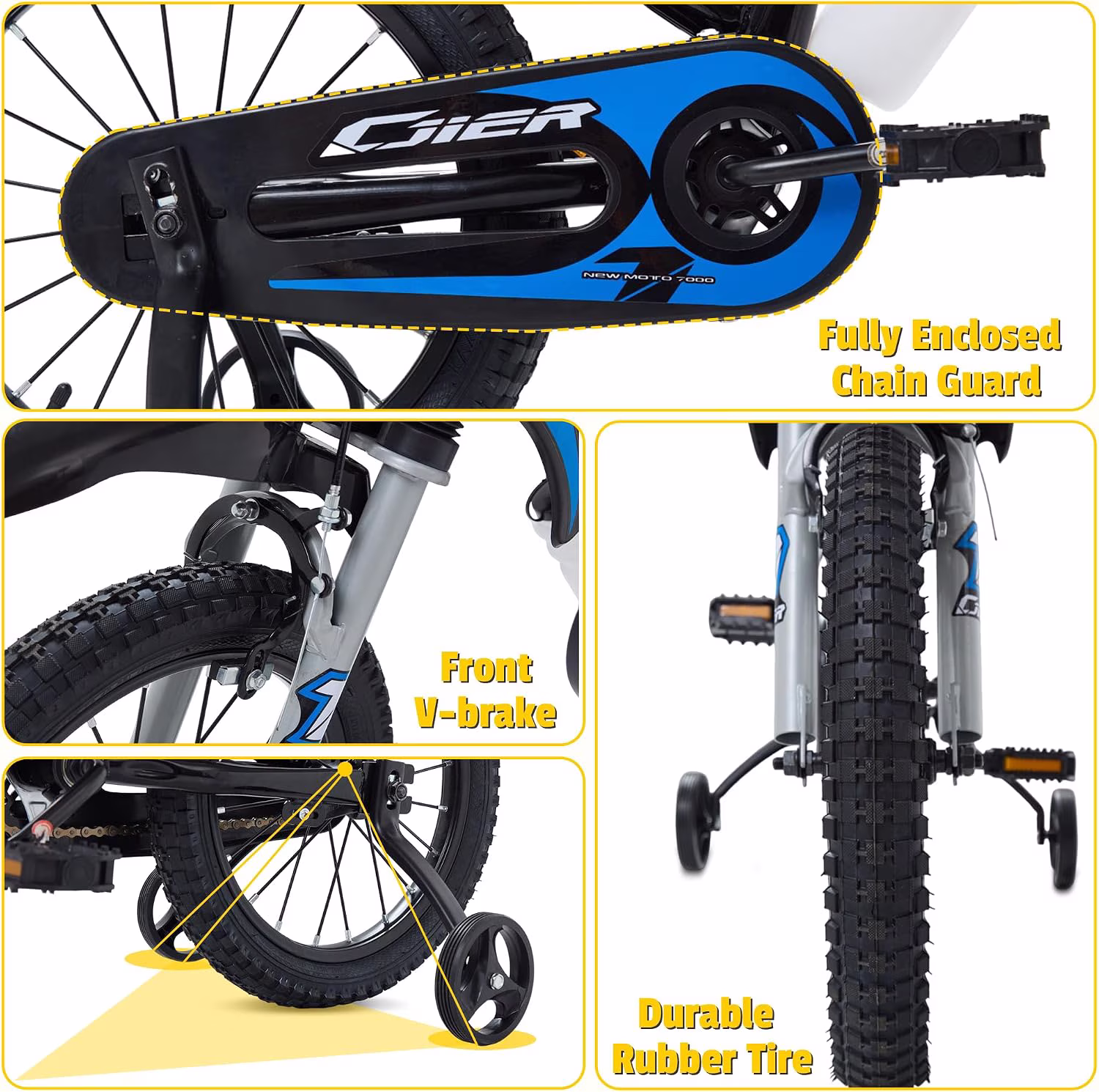 12 inch Kids Bike for Boys, Akaber Bicycles for Kids Ages 2-4 with Training Wheels, Sound Maker, Bottle Design, Dashboard, Easy Assembly - Image 4