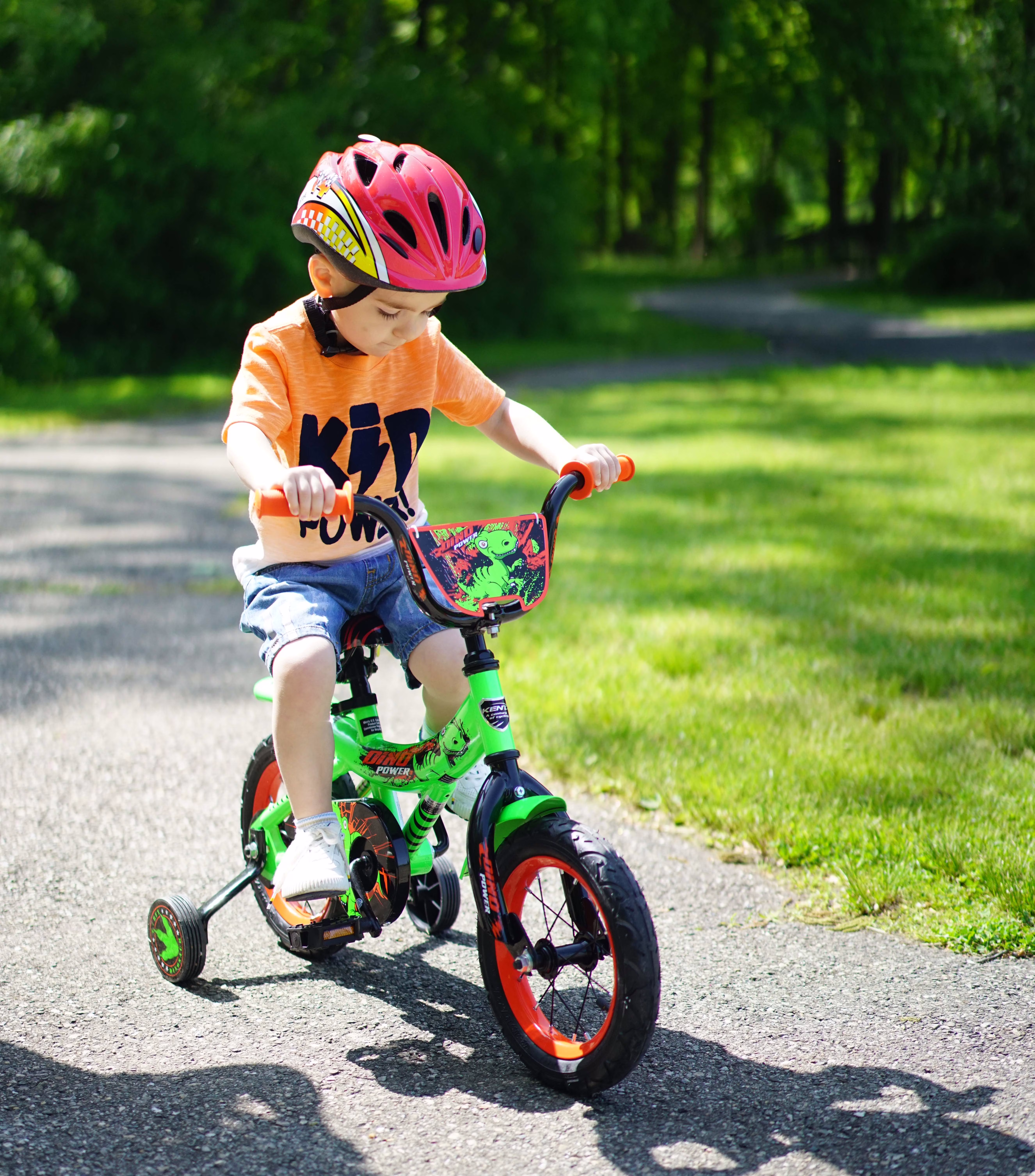 12" Kent Dino Power Training Wheel Bicycle, Fits Rider 2' - 3'2", Green, Toddler/Child, Unisex - Image 5