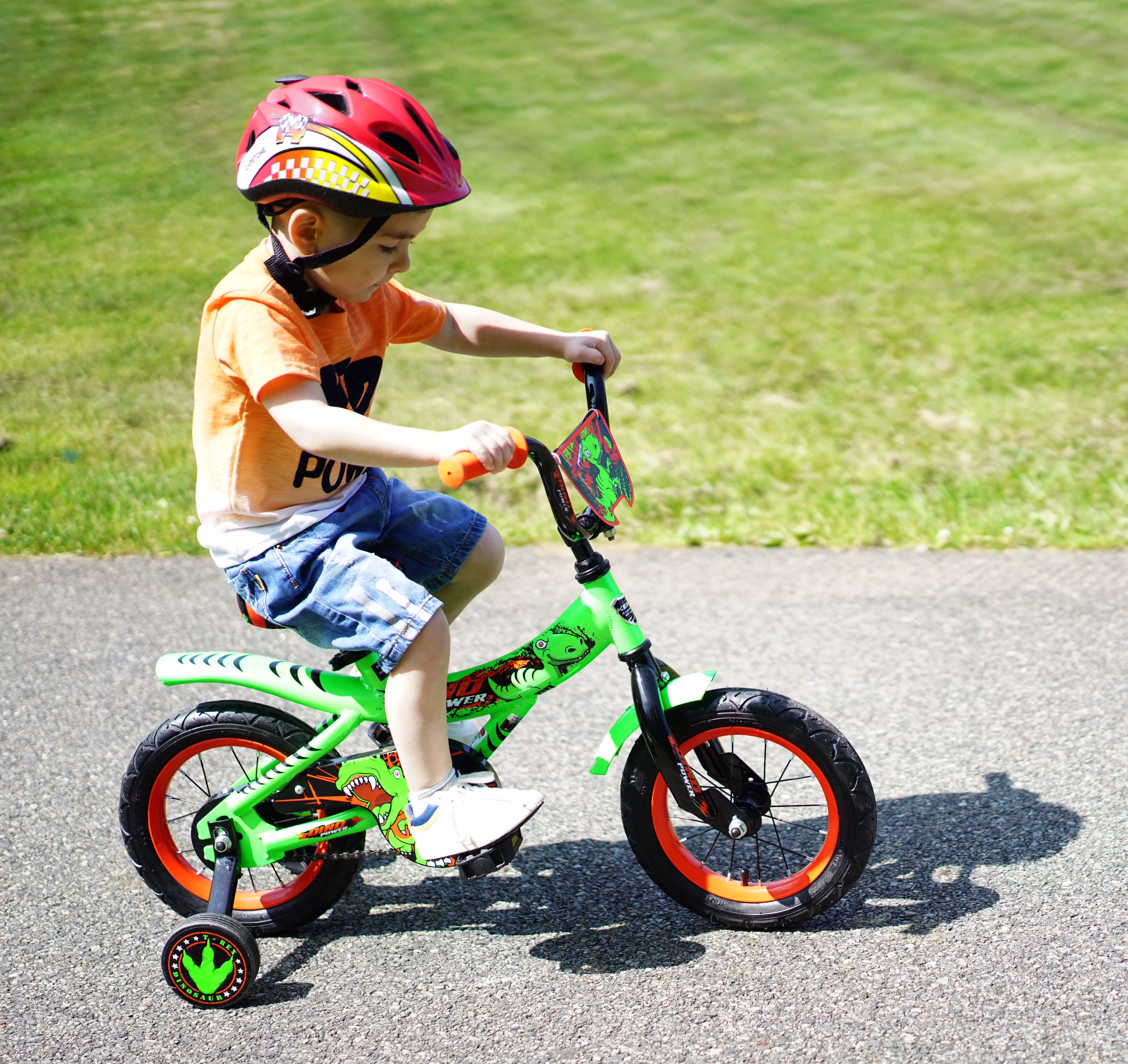 12" Kent Dino Power Training Wheel Bicycle, Fits Rider 2' - 3'2", Green, Toddler/Child, Unisex - Image 3