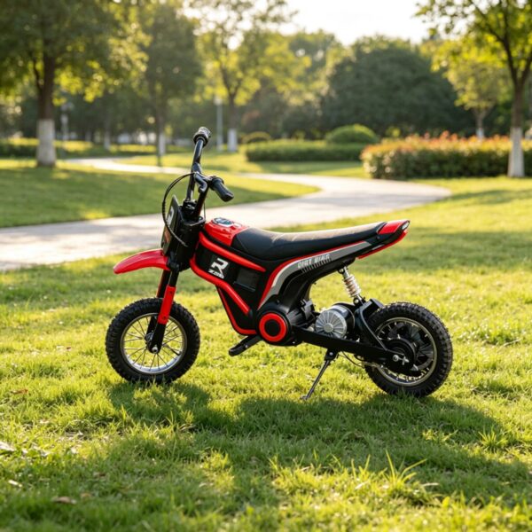 12" Kids Electric Dirt Bike, 24V 350W Motor, Up to 15 MPH Powerful Speed, Ride-On Toy for Young Racers, Red