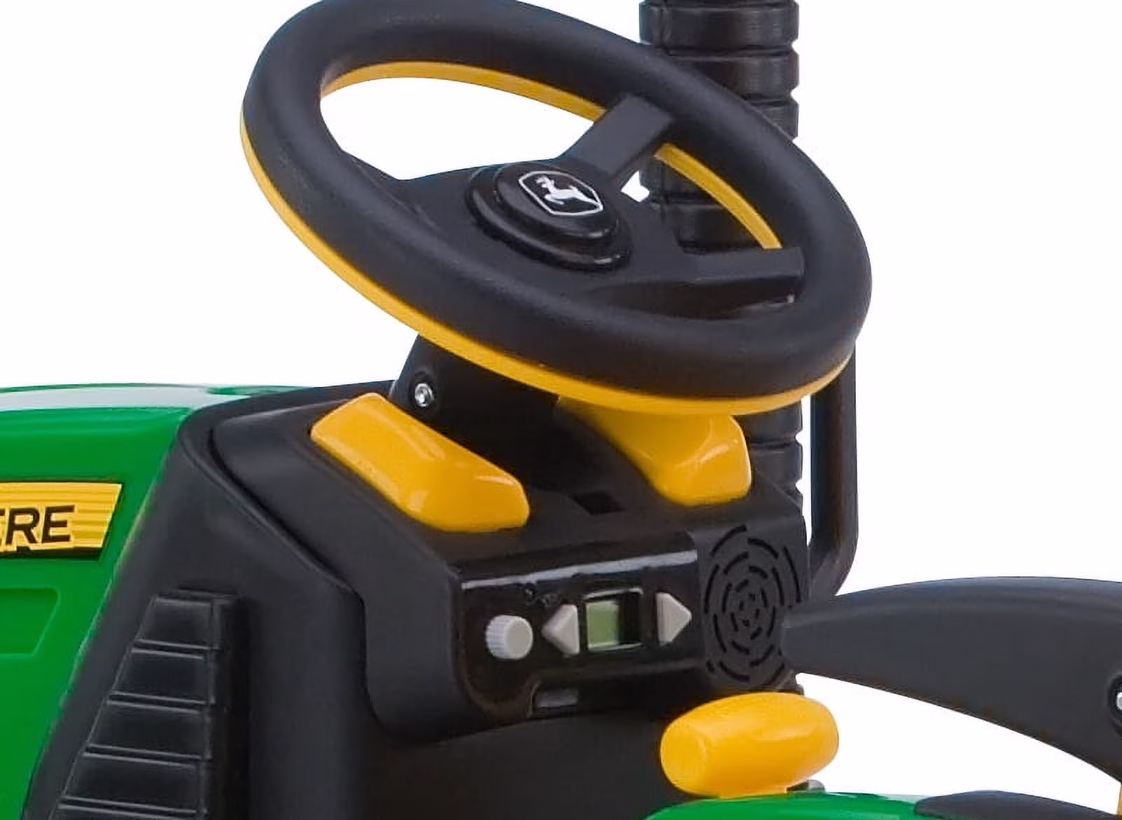 12 V Peg Perego John Deere Ground Force Extra-Large 12 Volt Ride-On Tractor with Trailer & FM Radio, Durable Design for Kids Ages 3 - Image 3