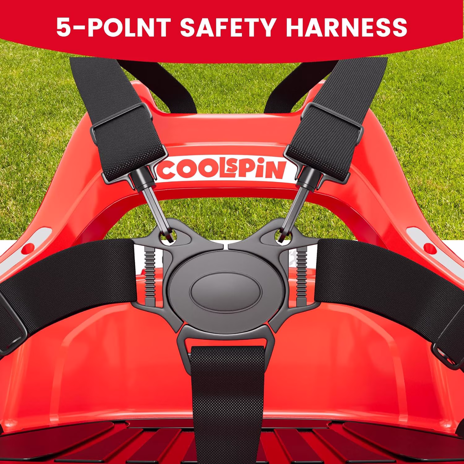 12V Bumper Car Ride-On Vehicle, 360° Rotatable Design, 2.4G Remote Control, 2-Speed Modes, 5-Point Safety Harness, Soft Bumper, Colorful LED Lights & Built-In Music,Red - Image 3