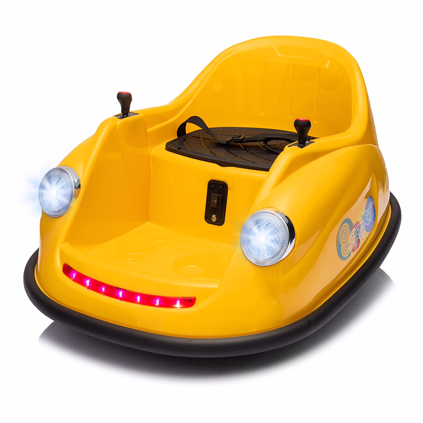 12V Electric Bumper Car for Kids, 360° Spin Ride-On Toy with Remote Control, LED Lights, Music, Safe Battery Power, Durable Rubber Bumper, Perfect Toddler Gift