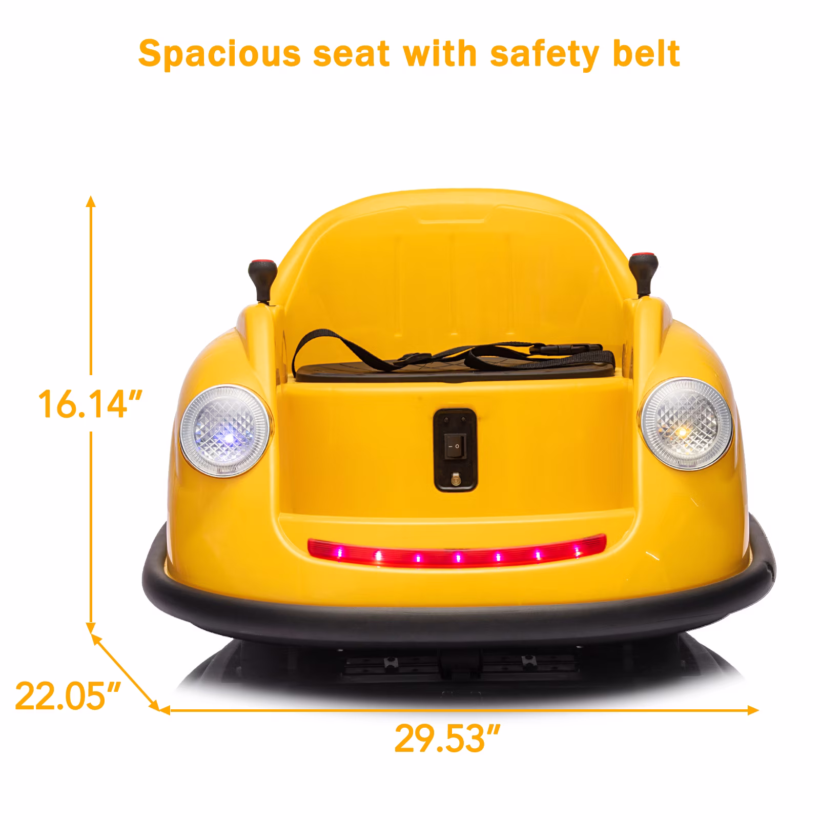 12V Electric Bumper Car for Kids, 360° Spin Ride-On Toy with Remote Control, LED Lights, Music, Safe Battery Power, Durable Rubber Bumper, Perfect Toddler Gift - Image 2