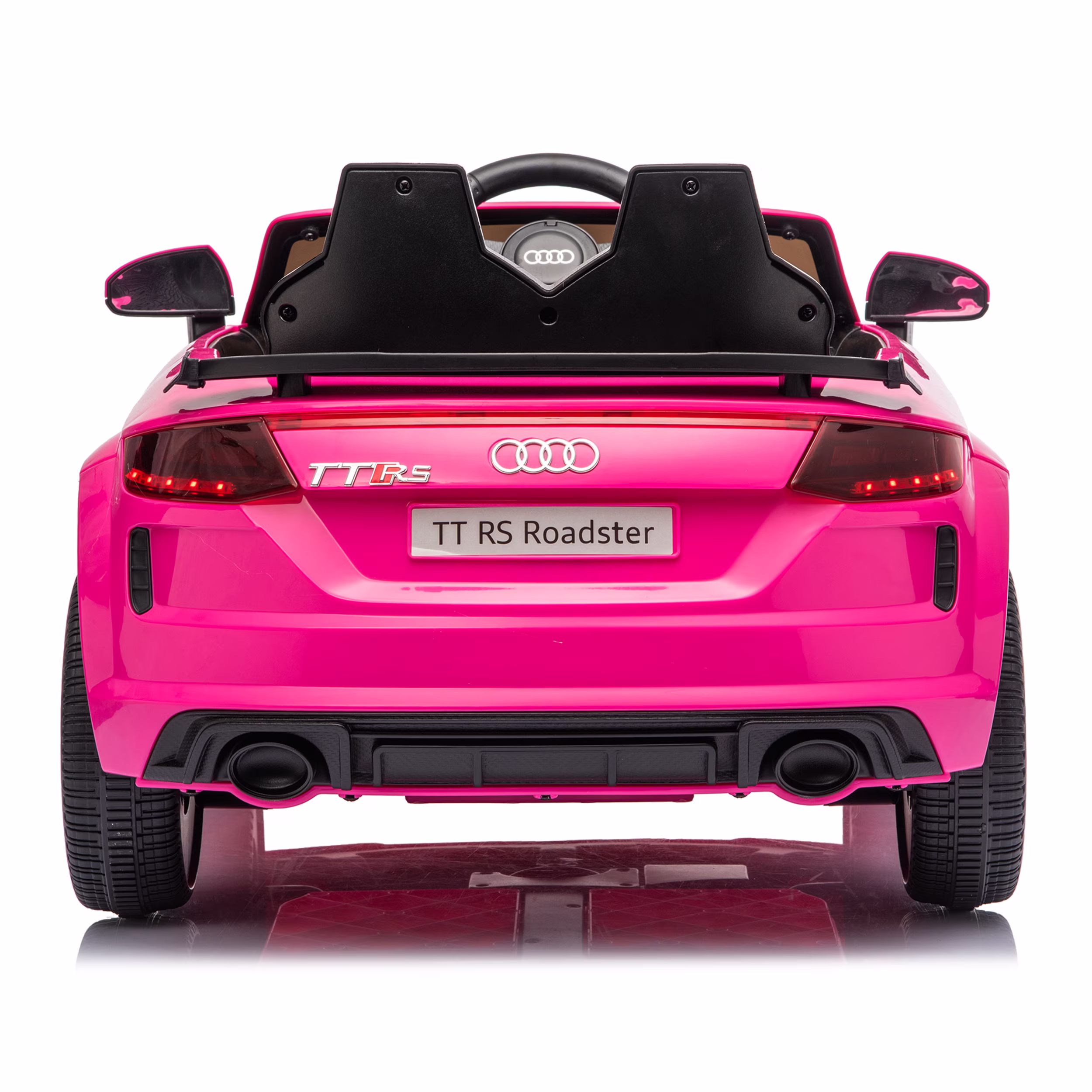 12V Kids Ride on Car, Audi TT RS Roadster Powered Electric Car for Toddlers Ages 1-4 with Parent Remote Control, Slow Start/Stop, 4-Wheel Suspension, Bluetooth, USB, LED Lights, Pink - Image 4