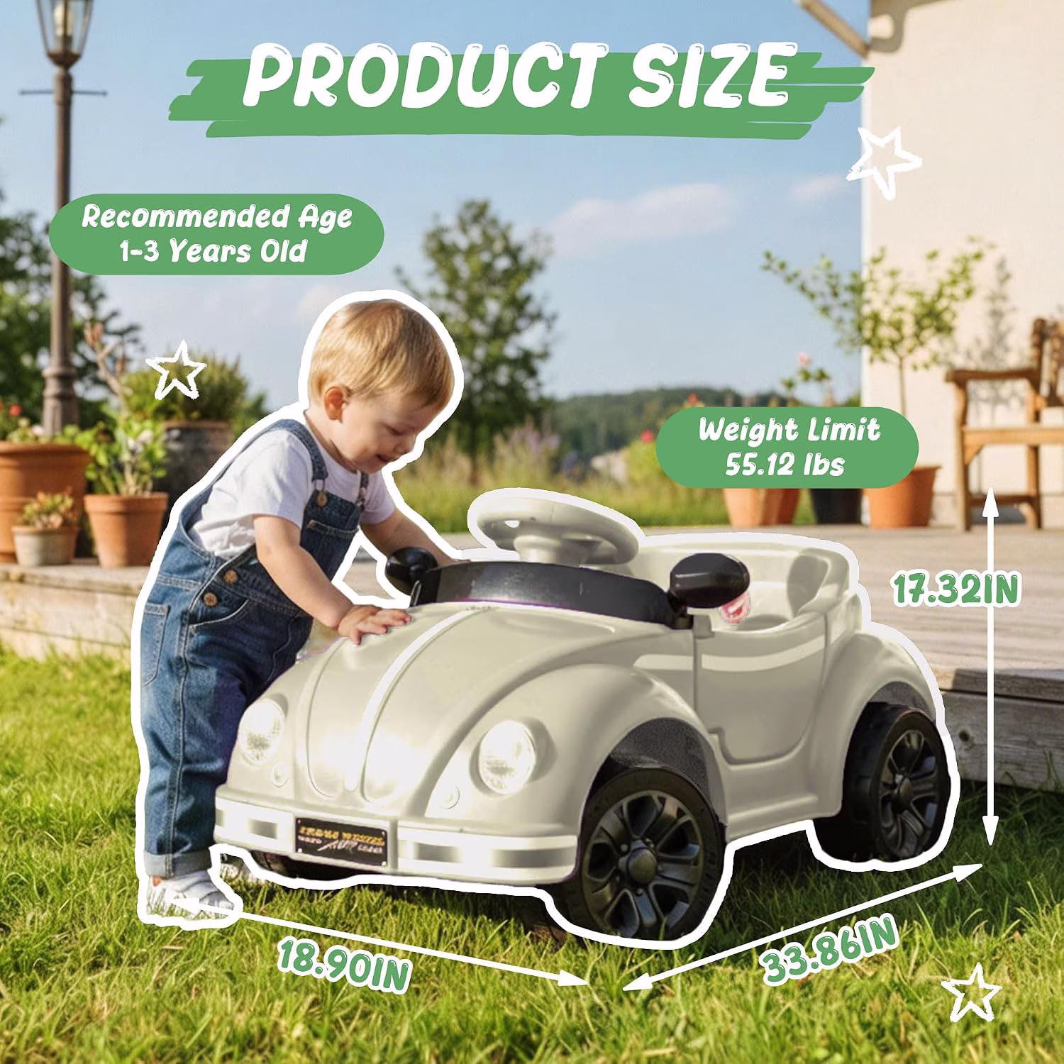 12V Toddler Ride On Toys for Ages 1-3, Pink - Image 4