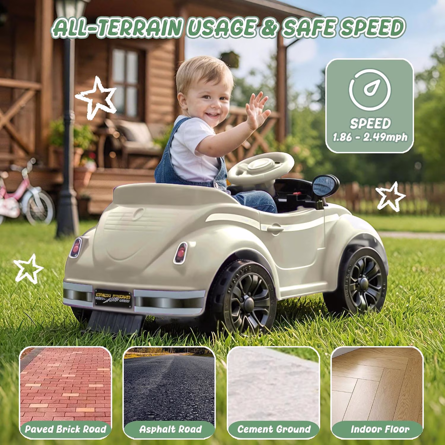 12V Toddler Ride On Toys for Ages 1-3, Pink - Image 2