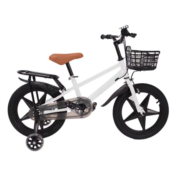 14-18 Inch Kids Bike for Boys Girls Ages 6-14 Years, Multi-Functional Children Bikes with Training Wheels and Basket Red/White/Pink