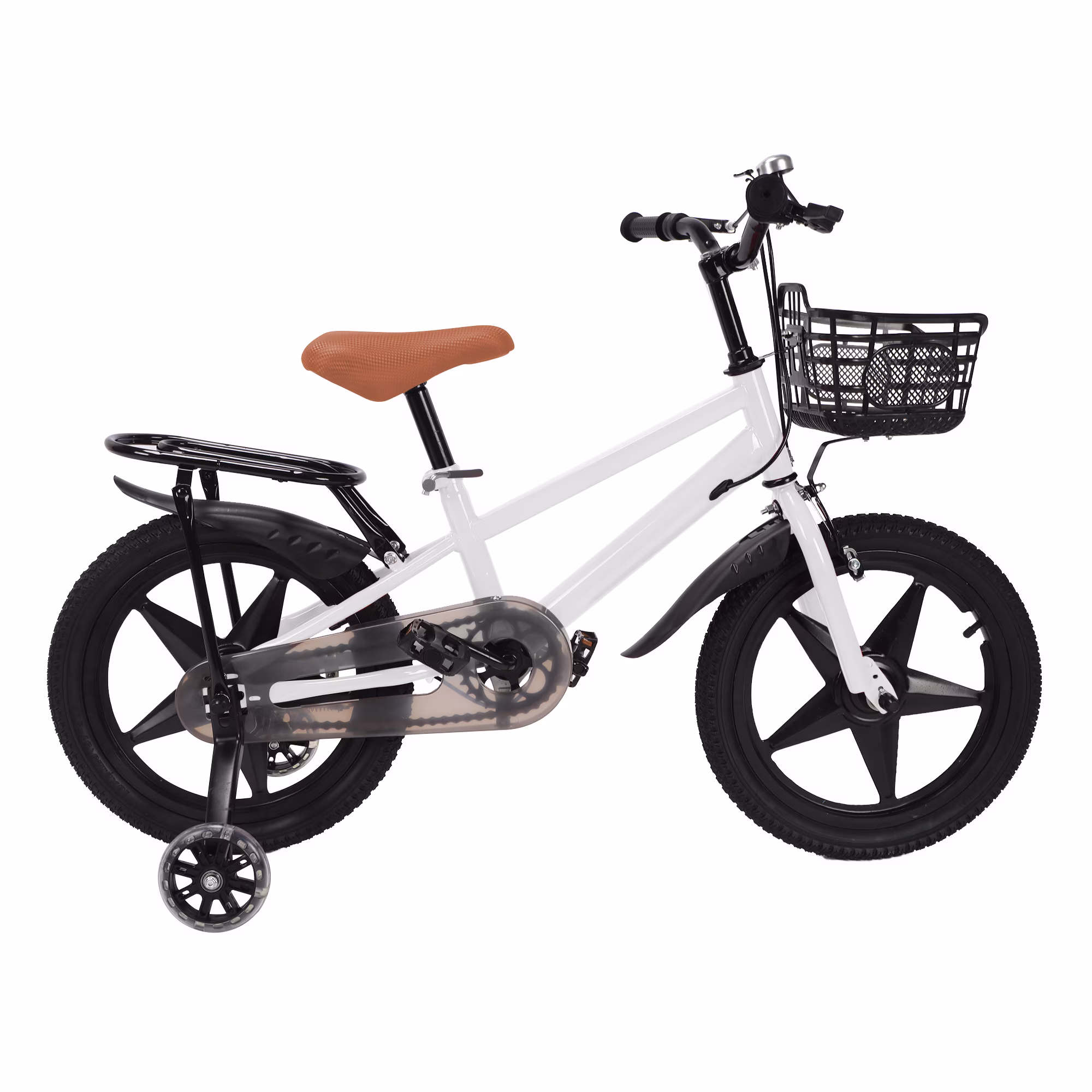 14-18 Inch Kids Bike for Boys Girls Ages 6-14 Years, Multi-Functional Children Bikes with Training Wheels and Basket Red/White/Pink