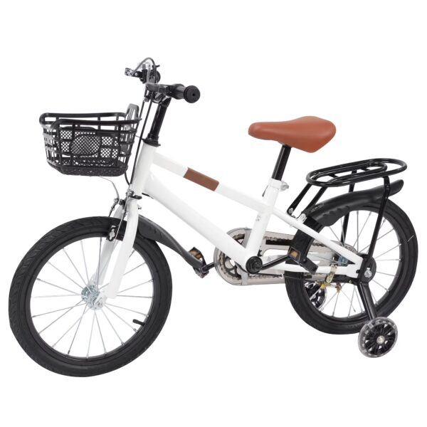 16 Inch Bicycle Children's Training Bicycles Kids Bike with Basket Bell Training Wheels & Basket Pink/Red/White